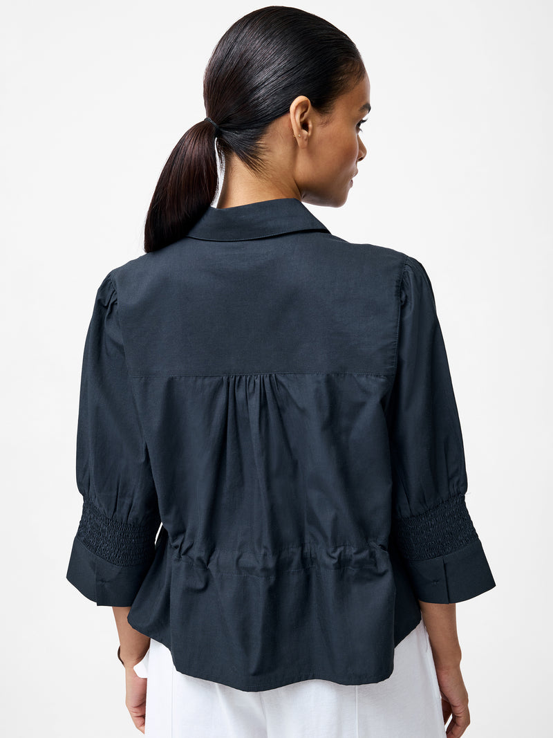 Era Poplin Collared Top