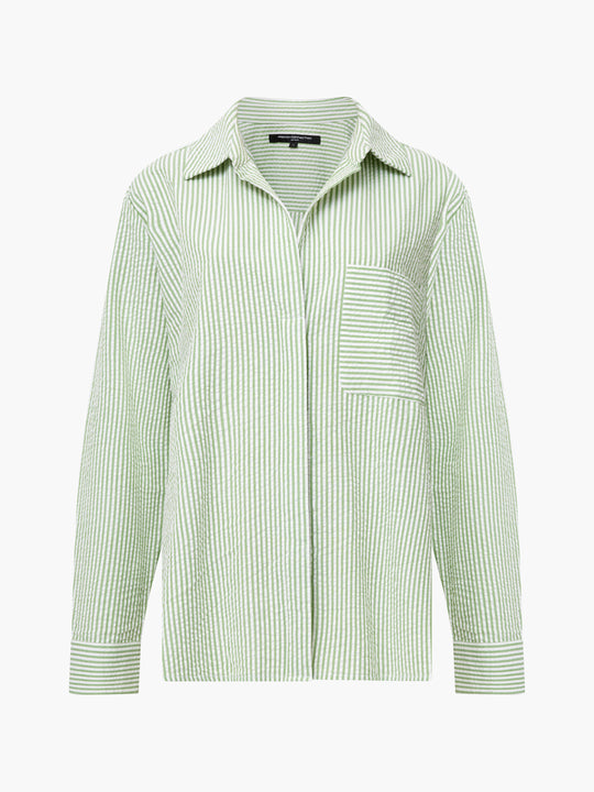Seersucker Stripe Relaxed Shirt