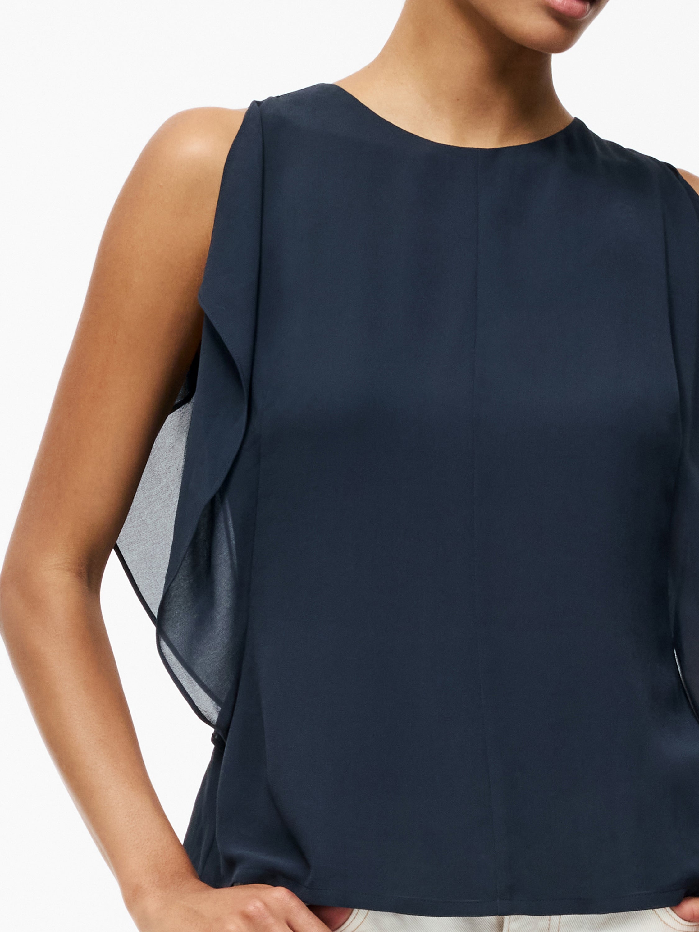 Eden Georgette Flutter Sleeve Top