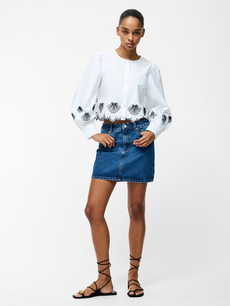 Cambria Cotton Embroidered Long Sleeve Shirt