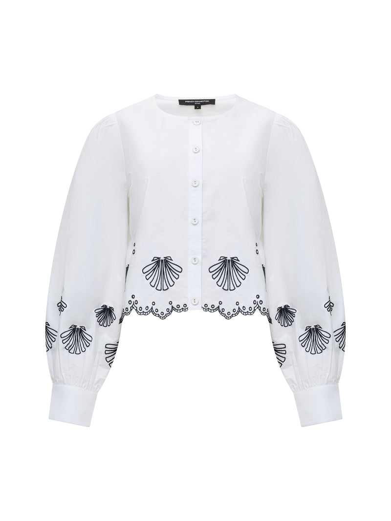 Cambria Cotton Embroidered Long Sleeve Shirt