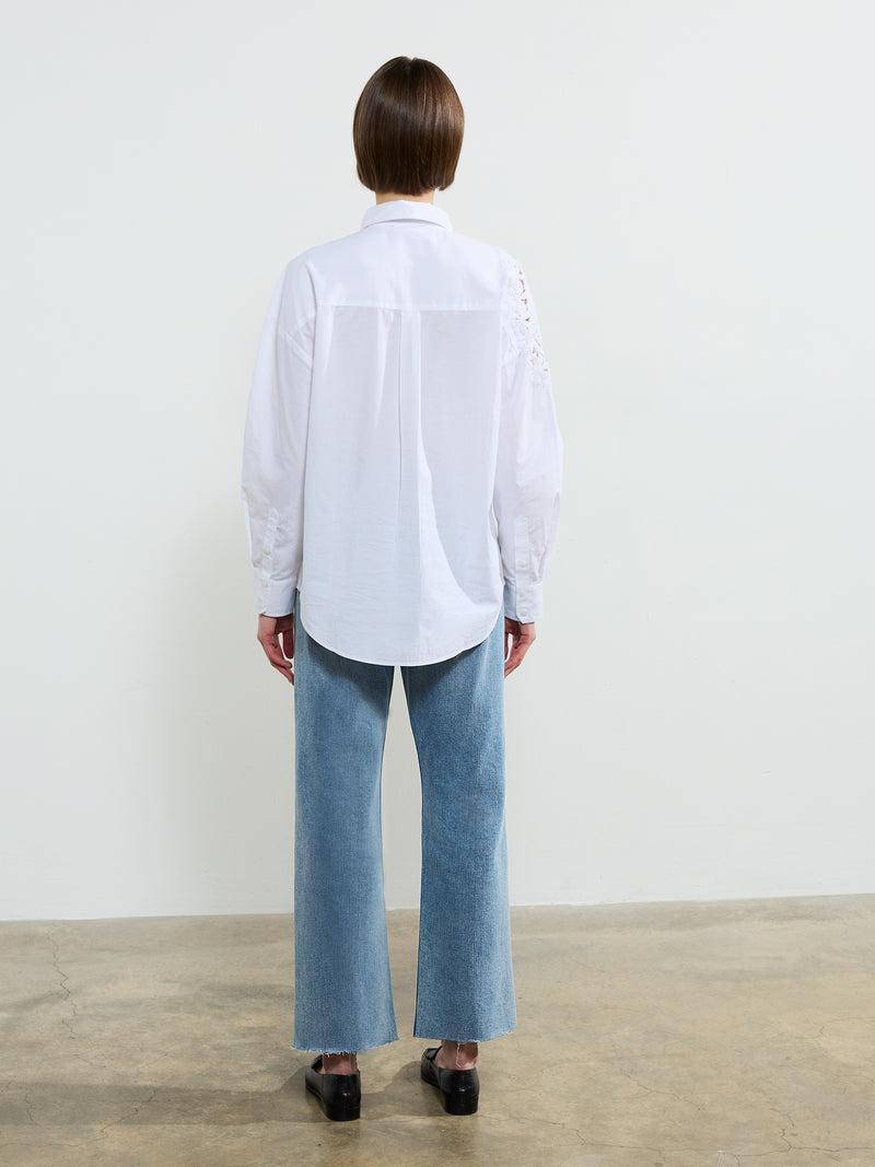 Lina Cotton Crochet Mix Shirt