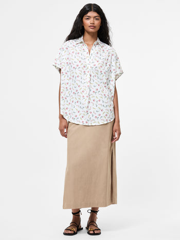Floriana Crepe Light Popover Shirt