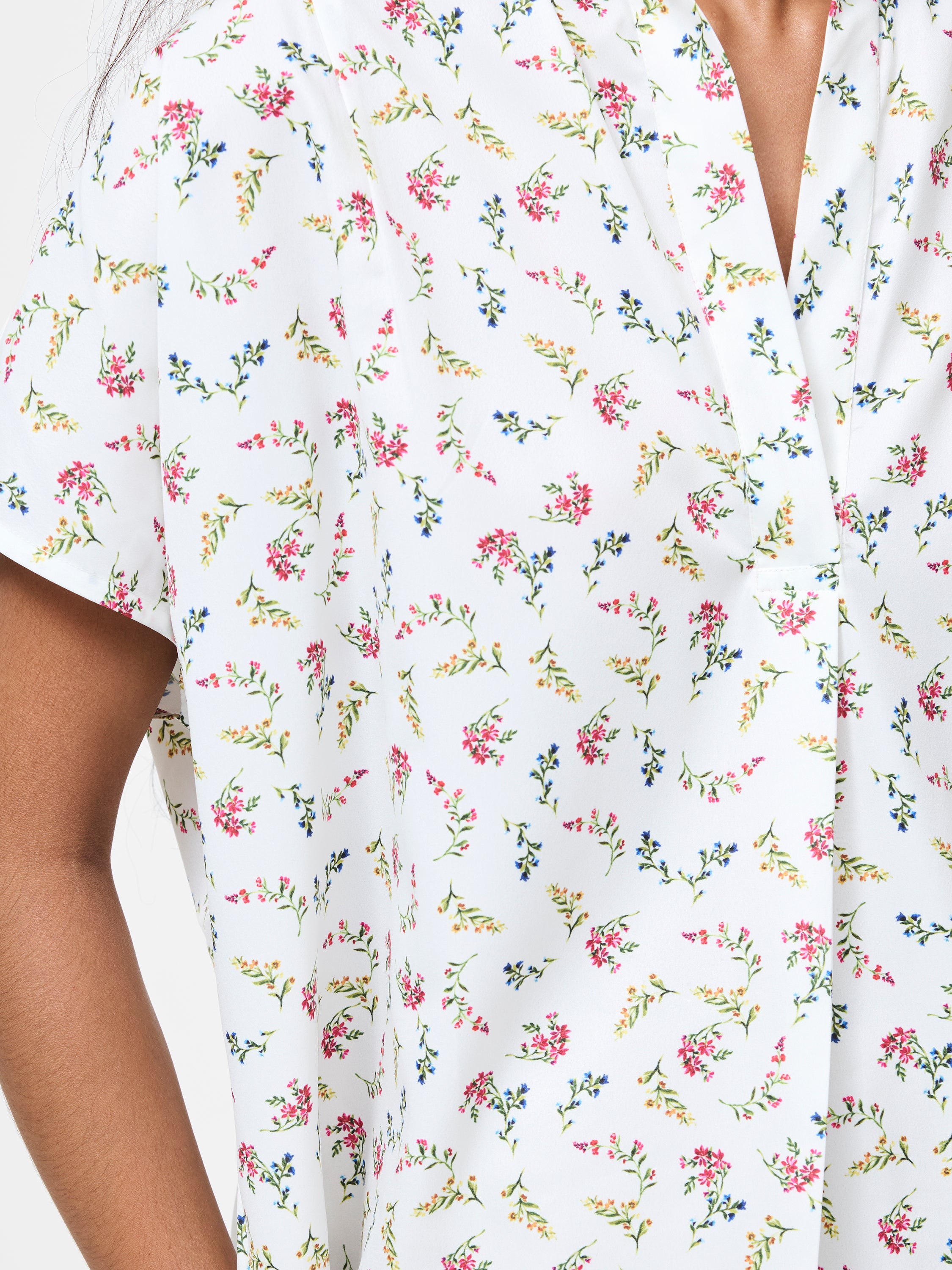 Floriana Crepe Light Popover Shirt