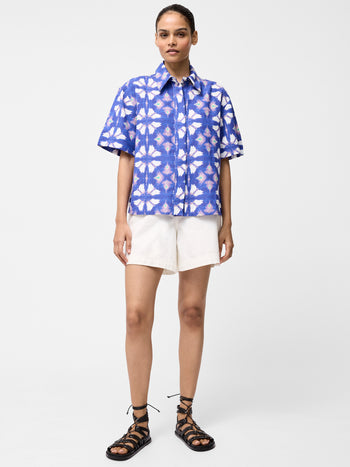 Dory Linen Blend Short Sleeve Shirt