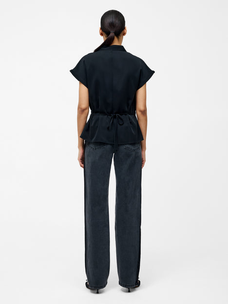 Crepe V Neck Blouse