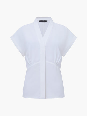 Crepe V Neck Blouse