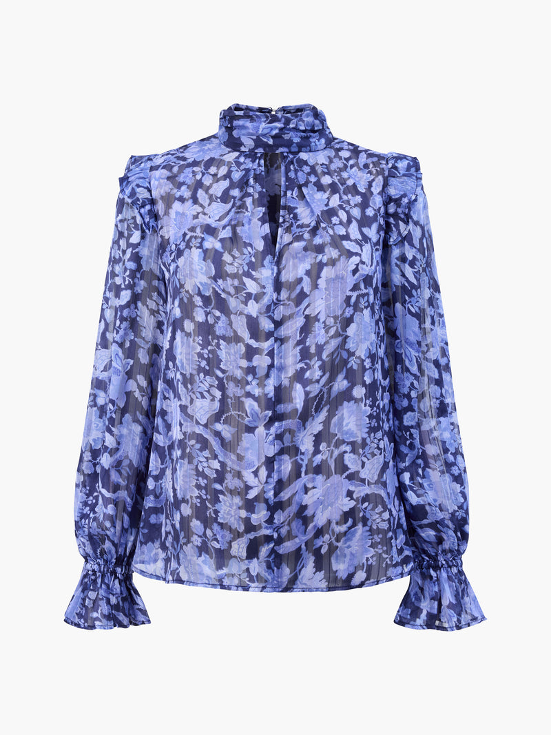 Cynthia Frill Long Sleeve Top