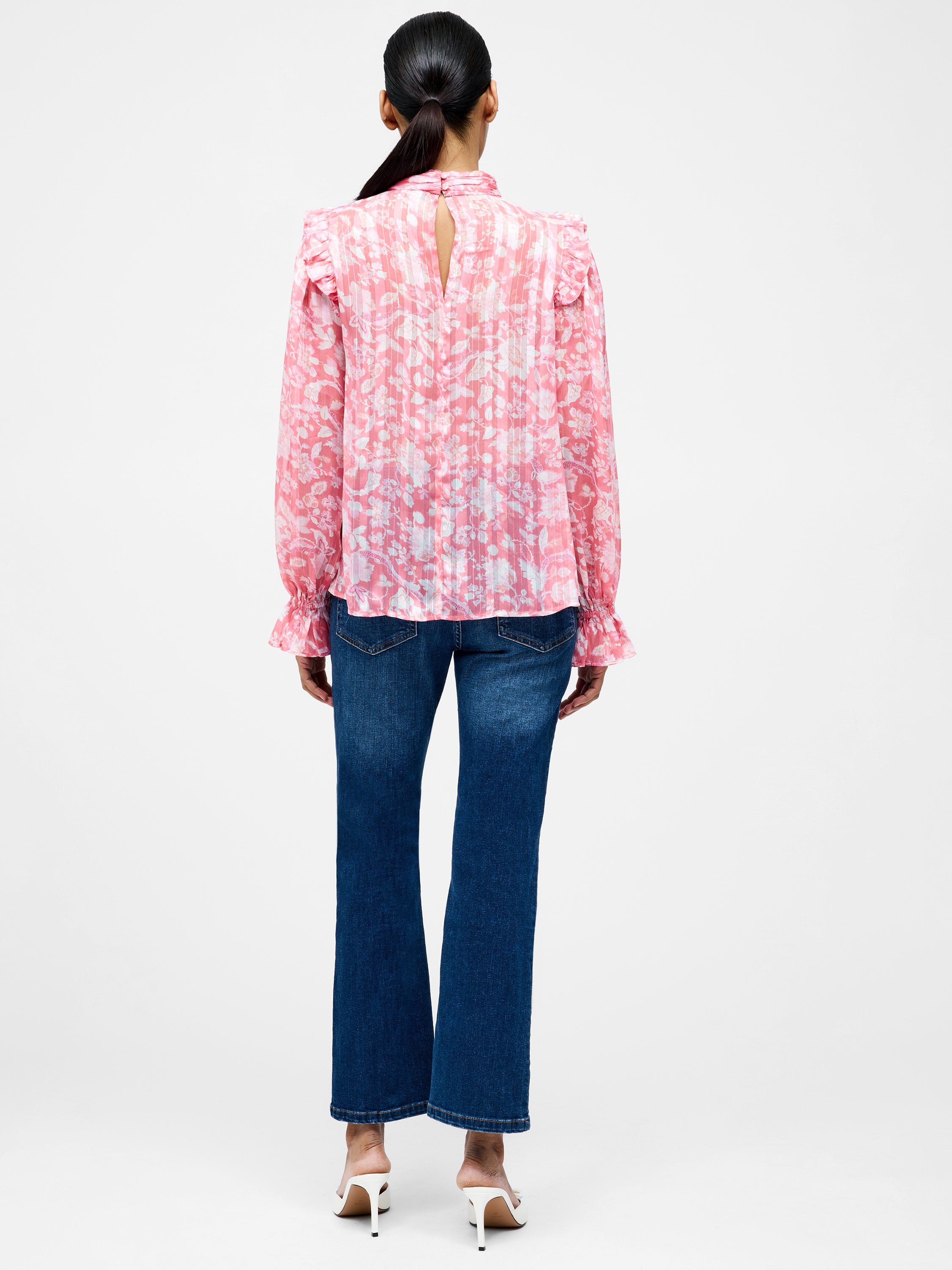 Cynthia Frill Long Sleeve Top
