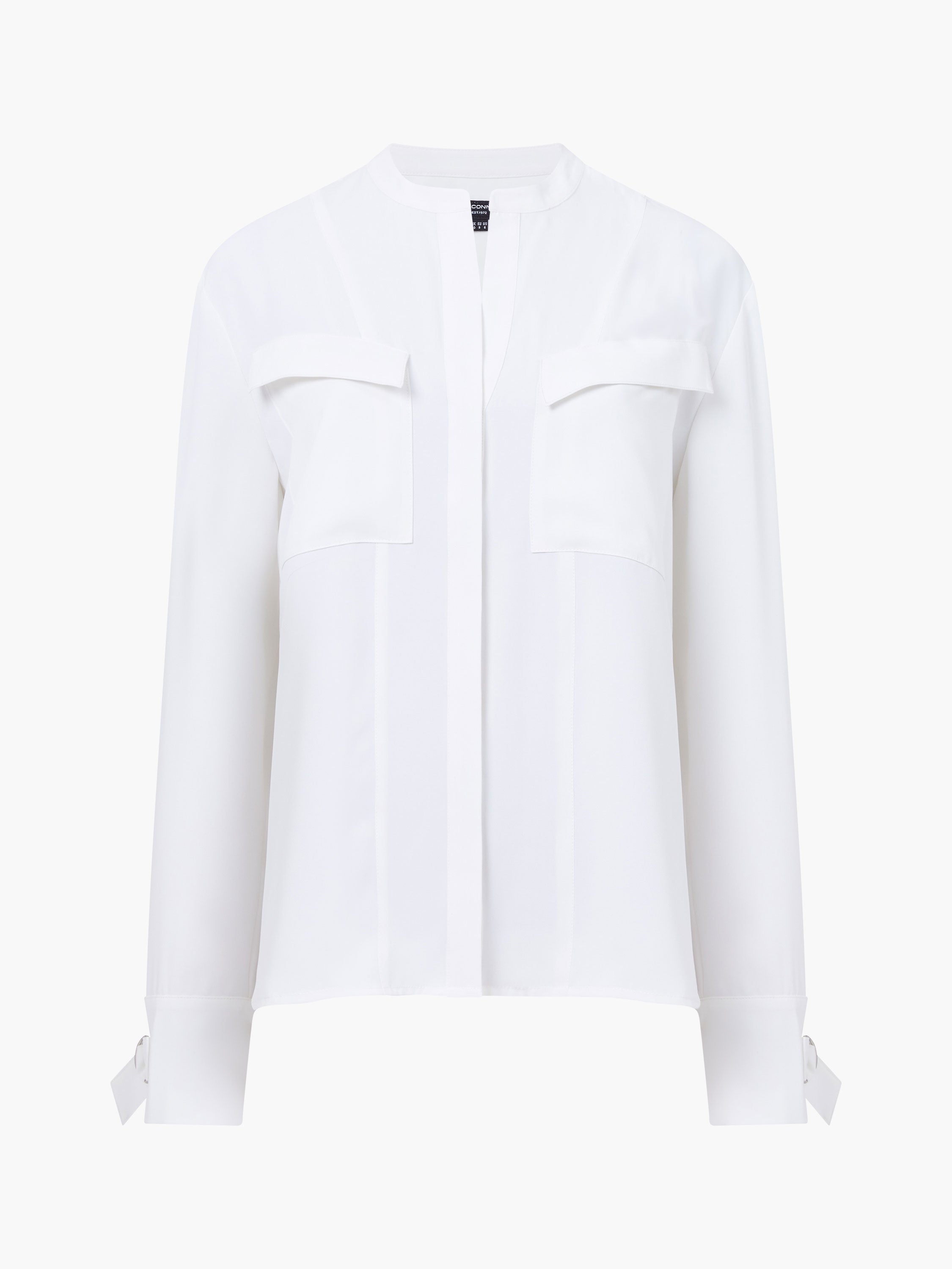 Mindy Collarless Long Sleeve Shirt