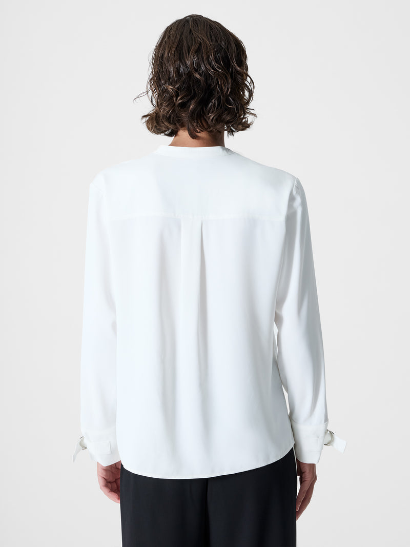 Mindy Collarless Long Sleeve Shirt