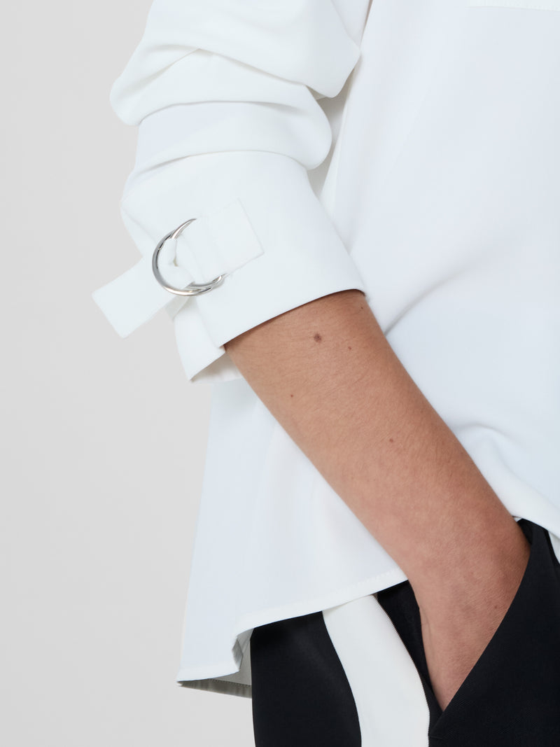 Mindy Collarless Long Sleeve Shirt