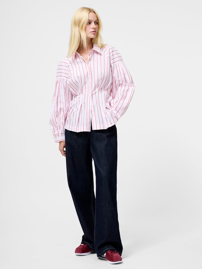 Cambria Dobby Pleat Stripe Shirt