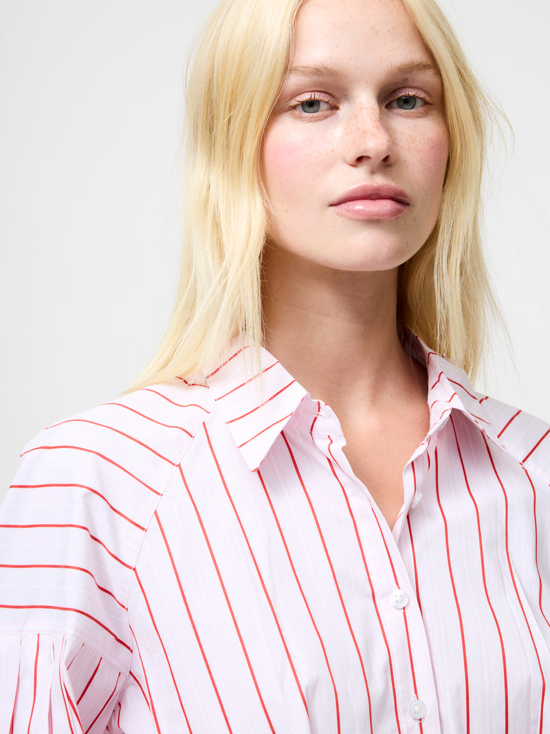 Cambria Dobby Pleat Stripe Shirt