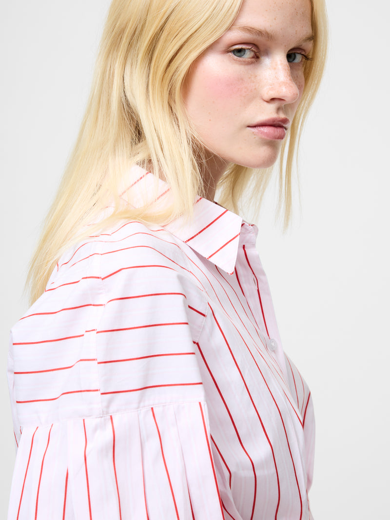 Cambria Dobby Pleat Stripe Shirt