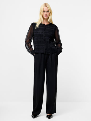 Canary Pleated Long Sleeve Shirt