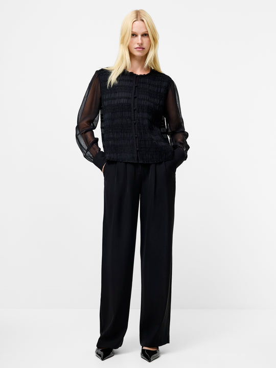 Canary Pleated Long Sleeve Shirt