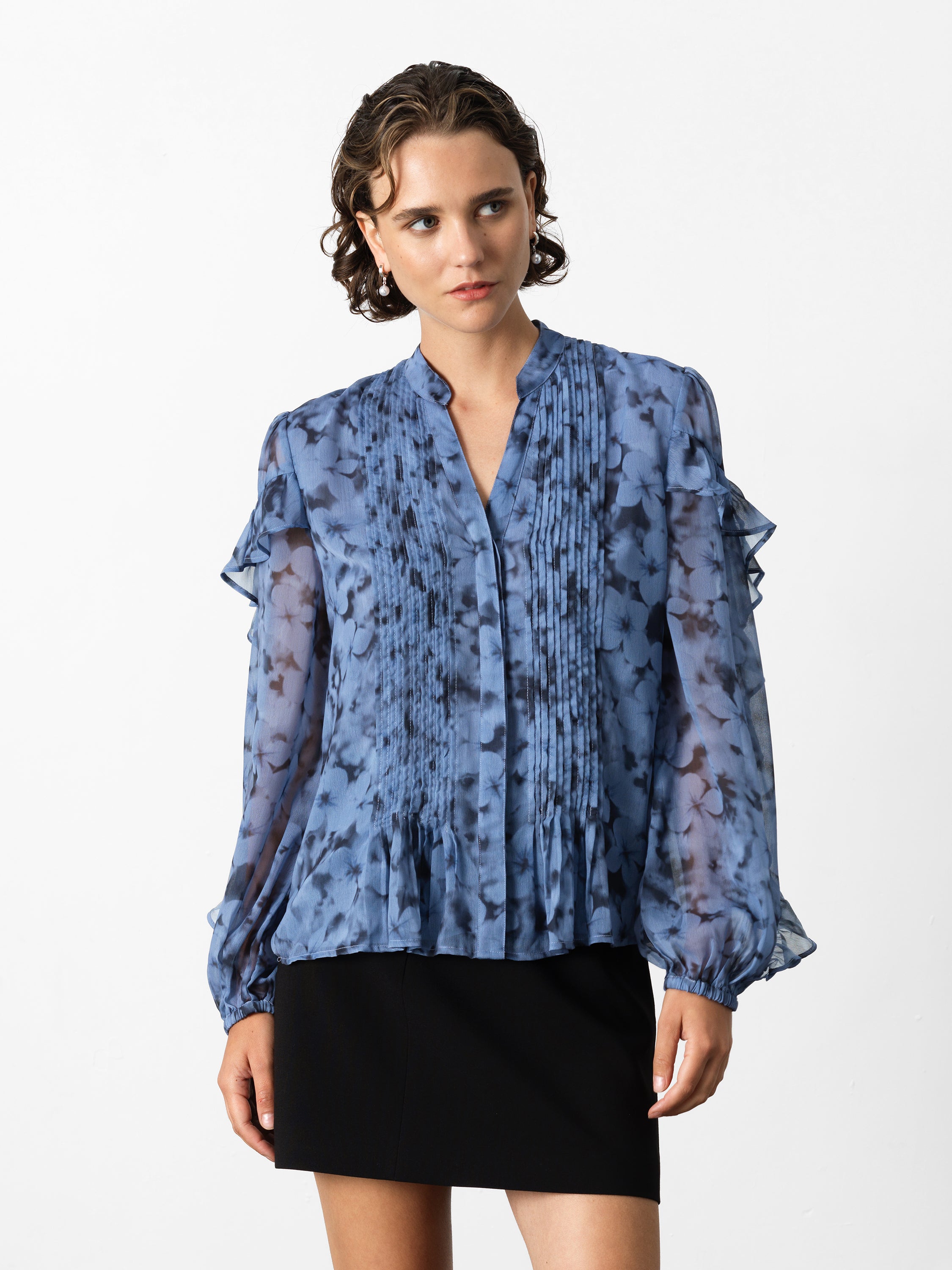 Anita Hallie Crinkle Pintuck Blouse