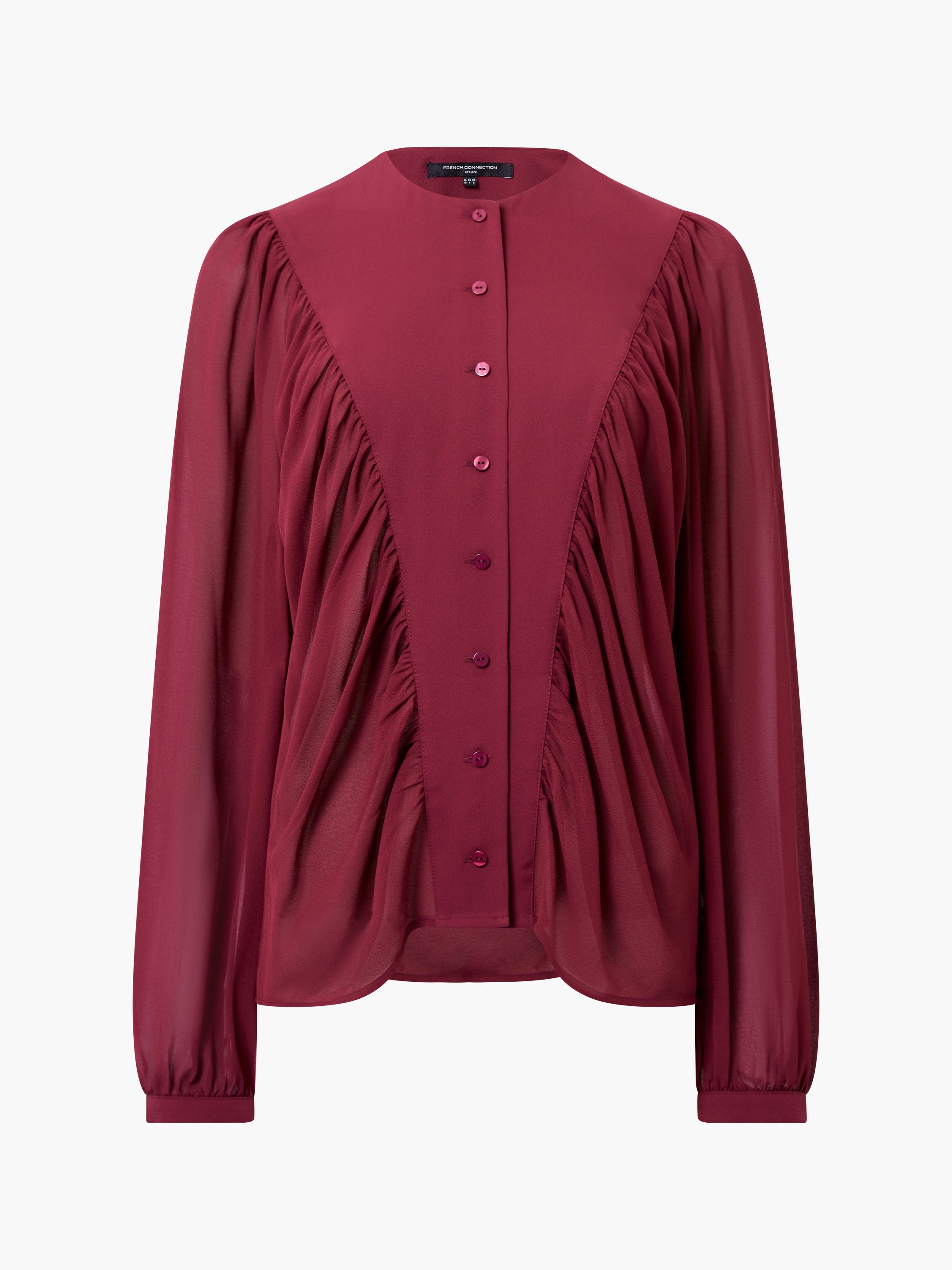 Eden Wesley Balloon Sleeve Semi Sheer Shirt