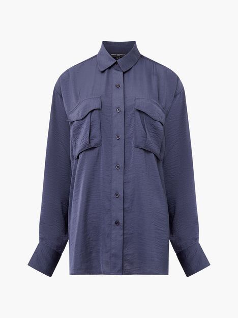 Paloma Satin Long Sleeve Shirt