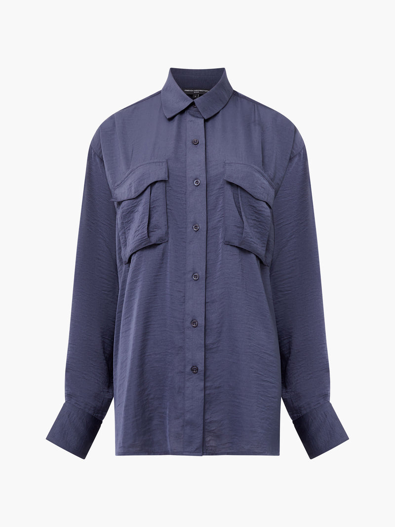 Paloma Satin Long Sleeve Shirt