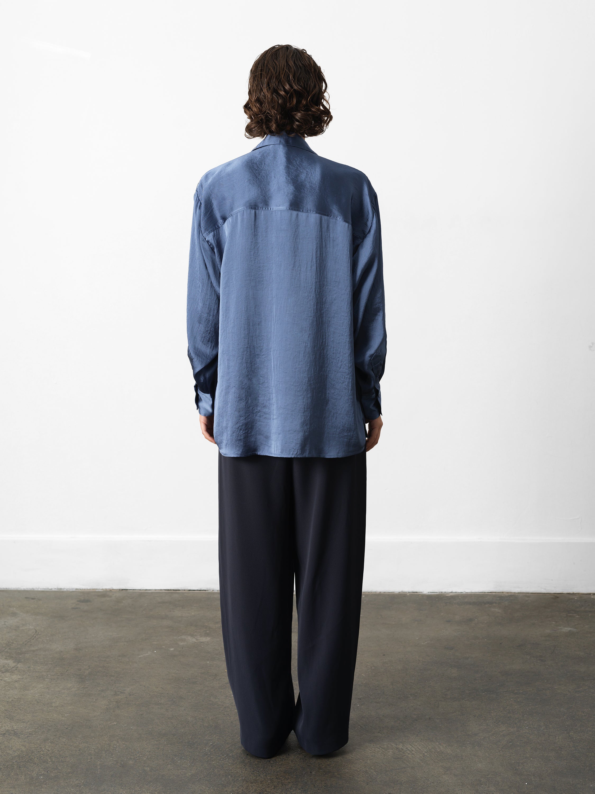 Paloma Satin Long Sleeve Shirt