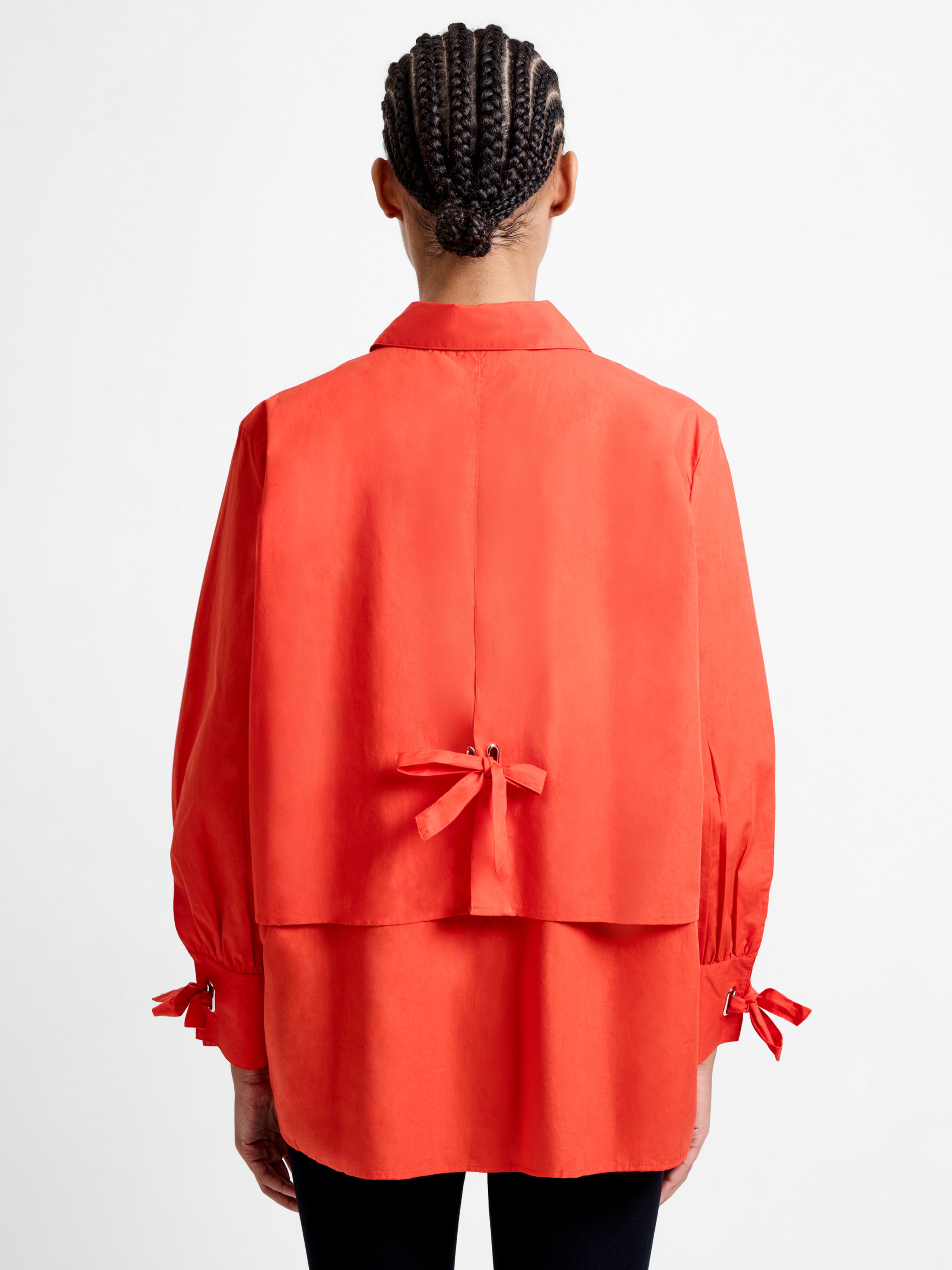 Cambria Cotton Tie Up Bow Shirt