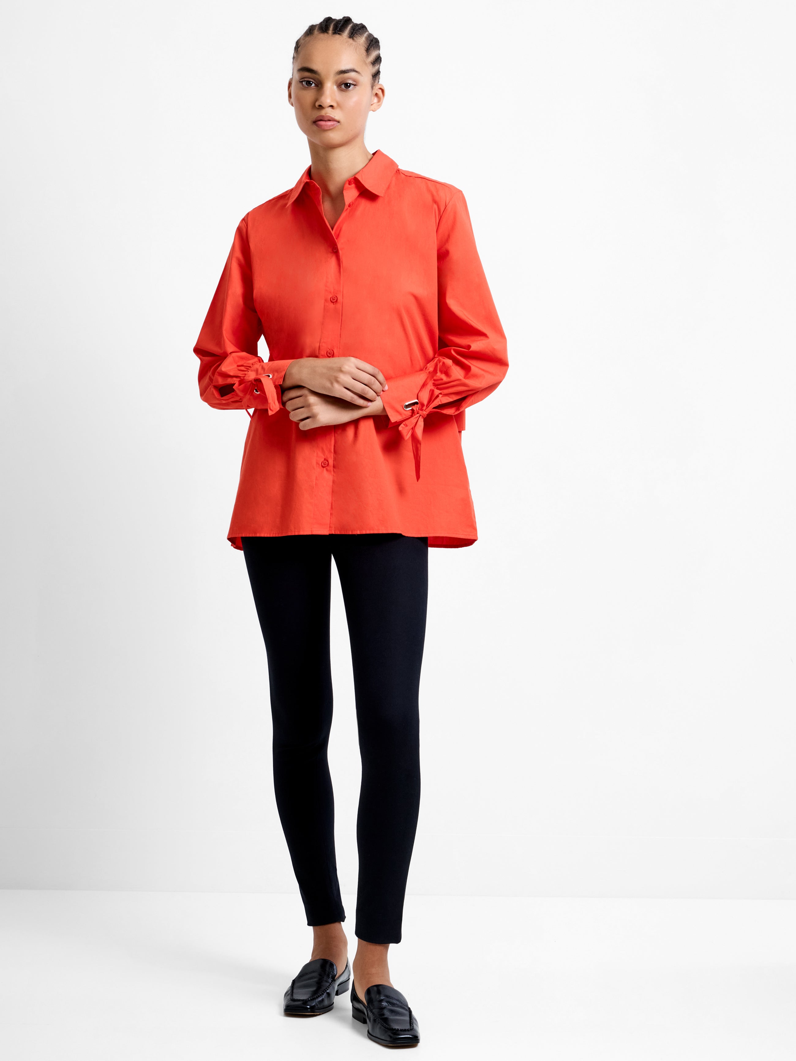 Cambria Cotton Tie Up Bow Shirt