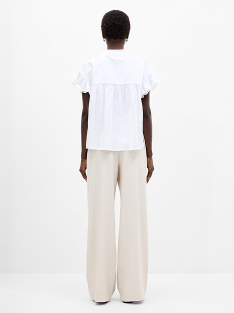 Sindey Cotton Half Placket Trim Detail Shirt
