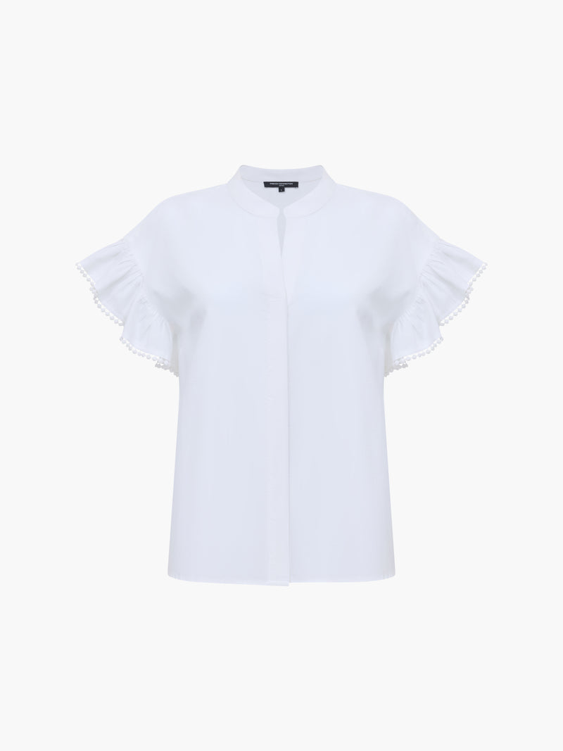 Sindey Cotton Half Placket Trim Detail Shirt
