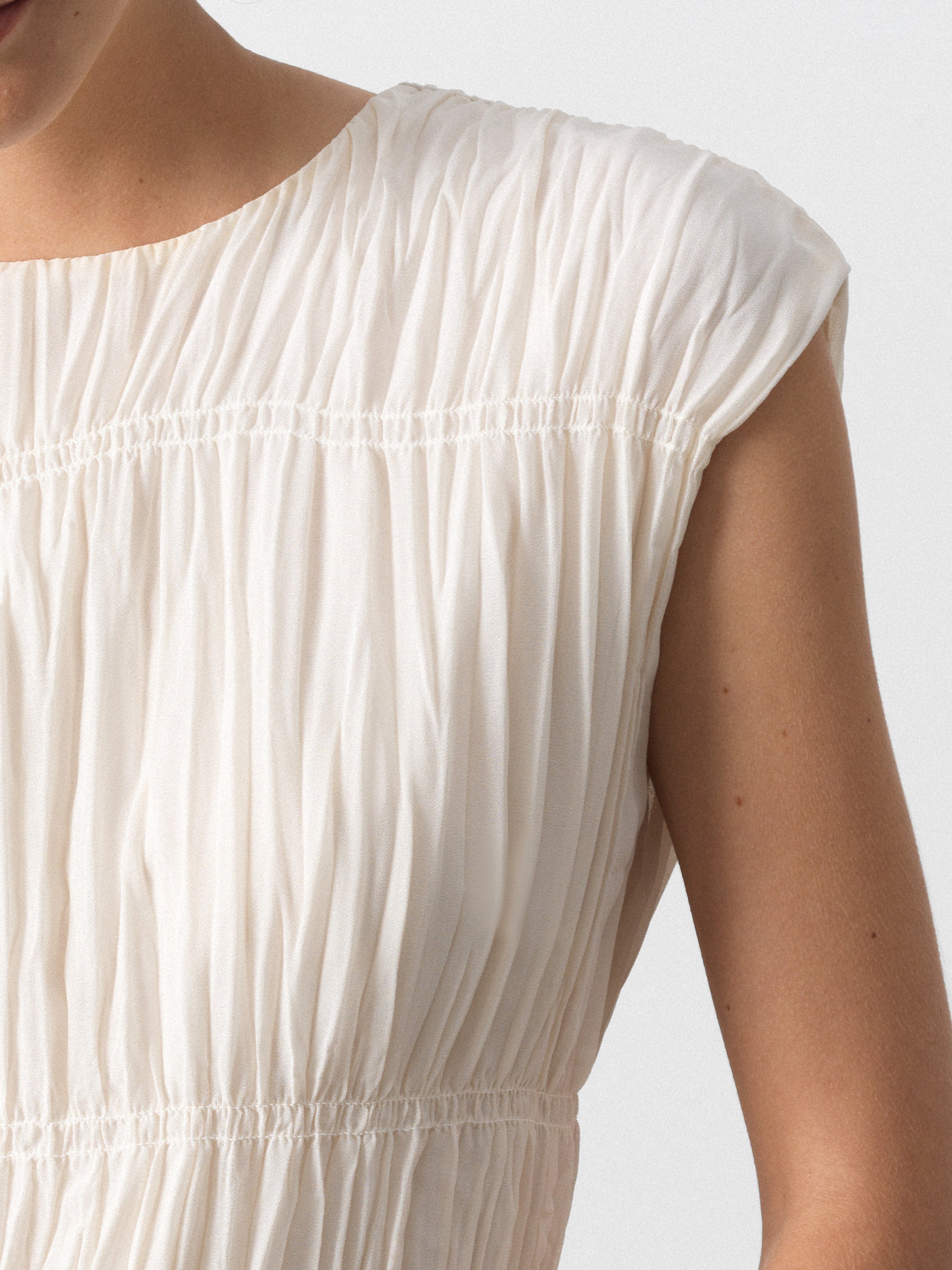 Saylor Pleated Georgette Sleeveless Top