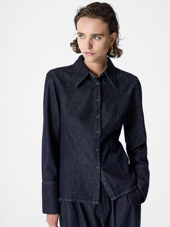 Fletcher Denim Long Sleeve Fitted Shirt