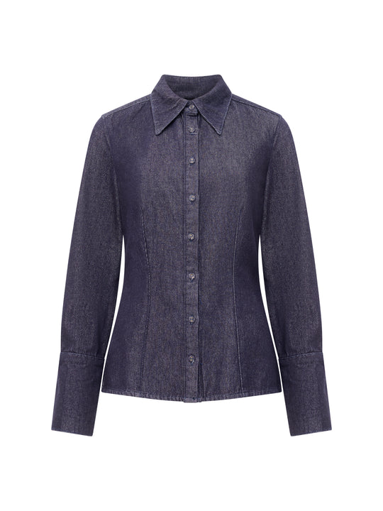 Fletcher Denim Long Sleeve Fitted Shirt