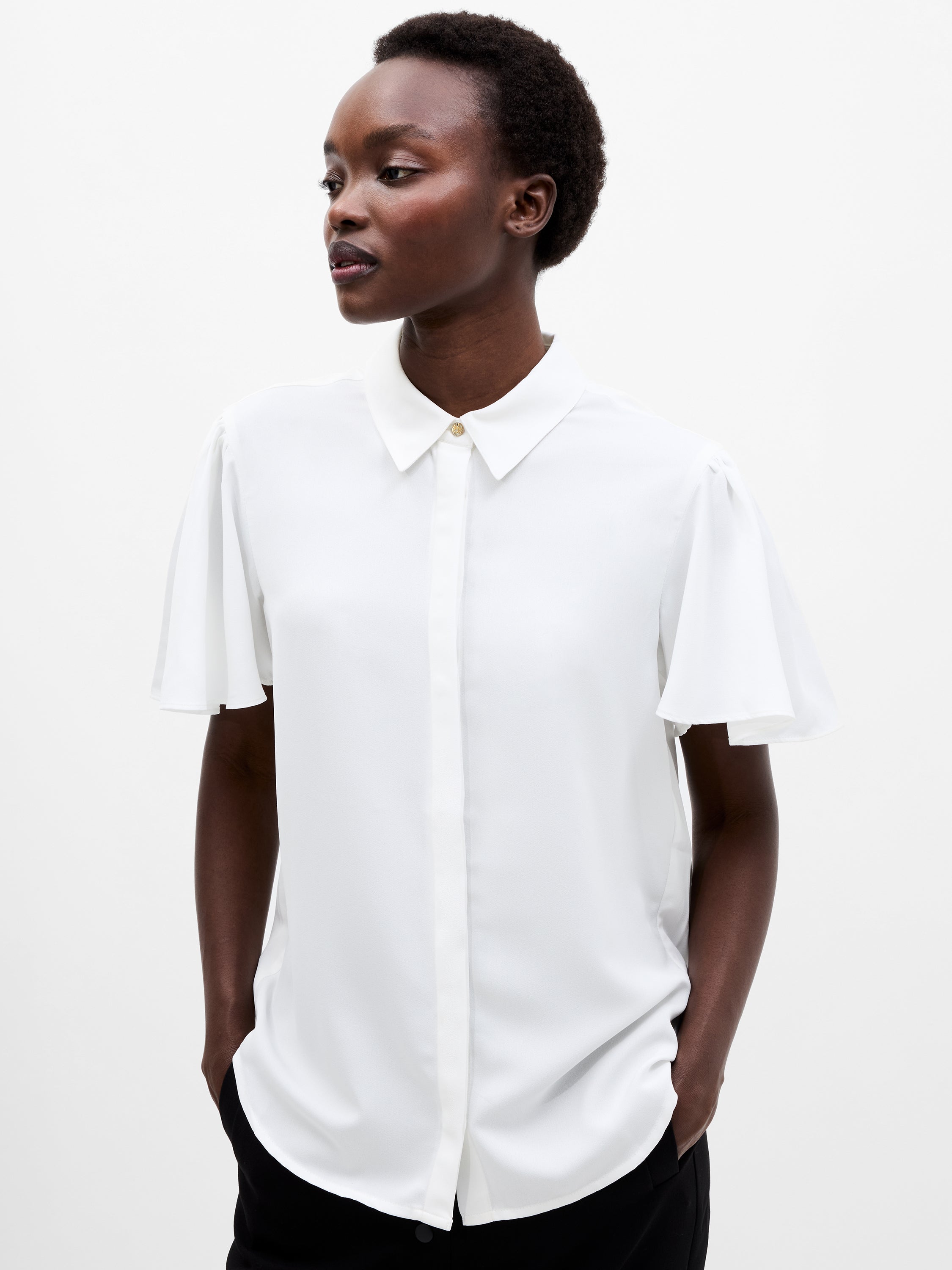 Mila Flutter Sleeve Shirt