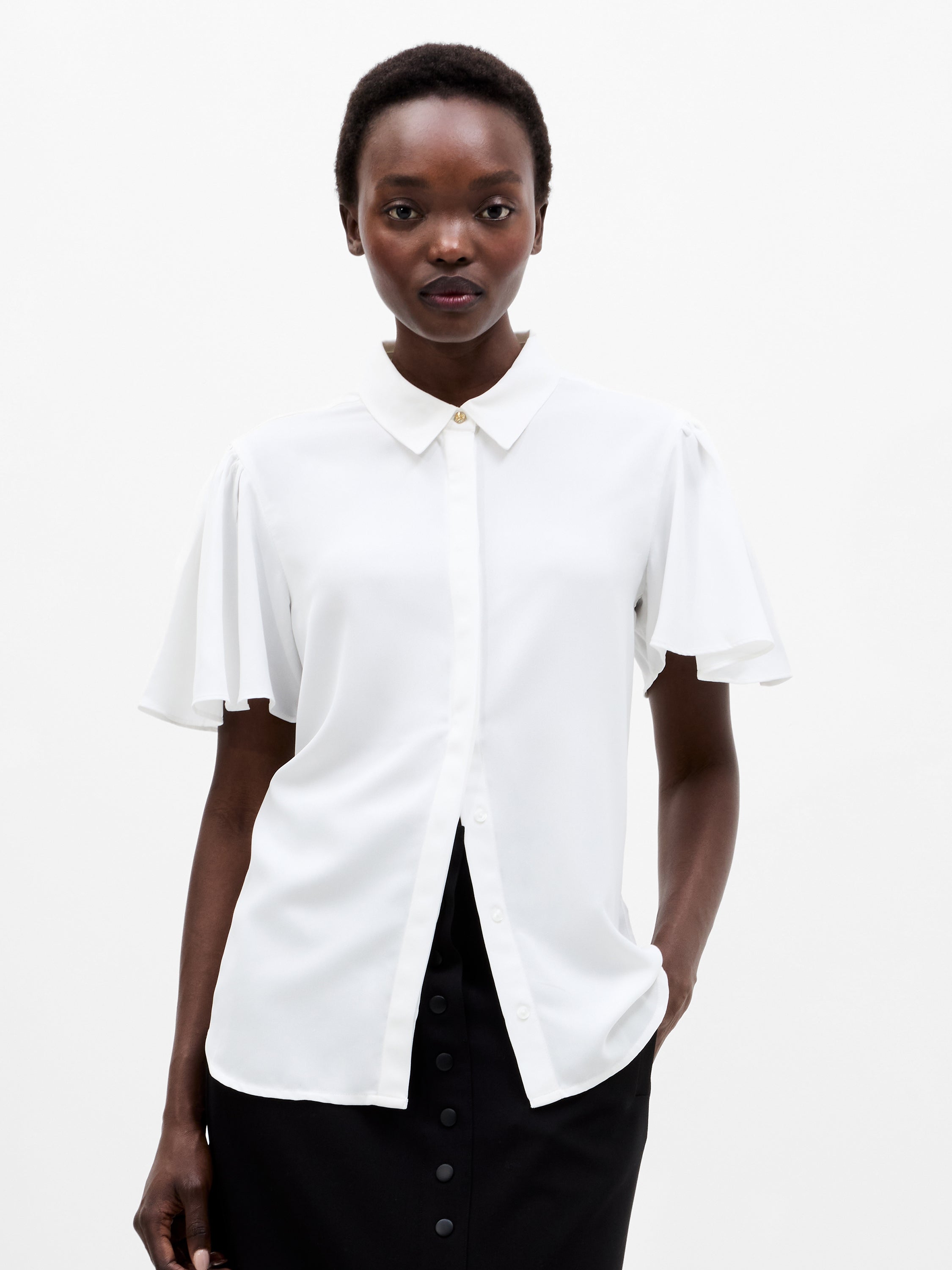 Mila Flutter Sleeve Shirt