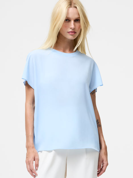 Crepe Light Crew Neck Top