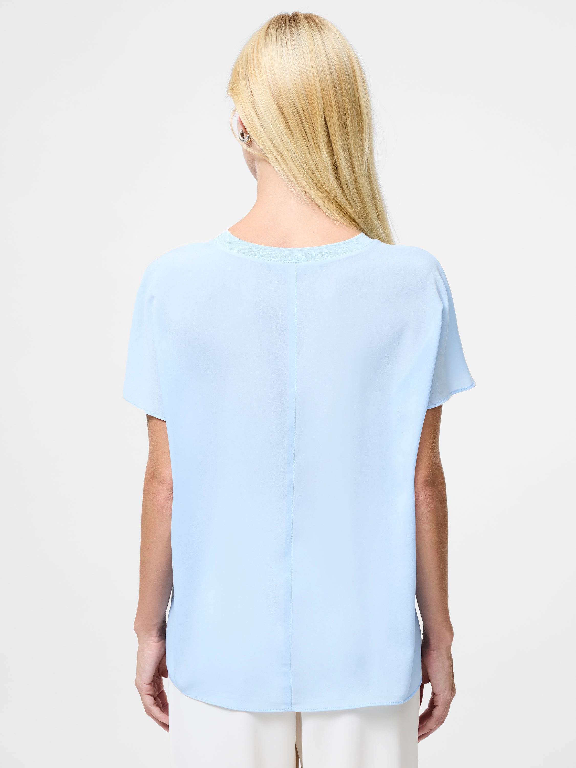 Crepe Light Crew Neck Top