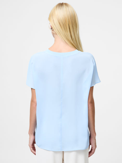 Crepe Light Crew Neck Top