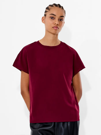 Crepe Light Crew Neck Top