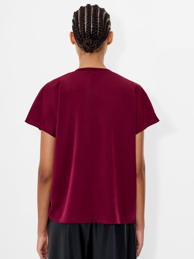 Crepe Light Crew Neck Top