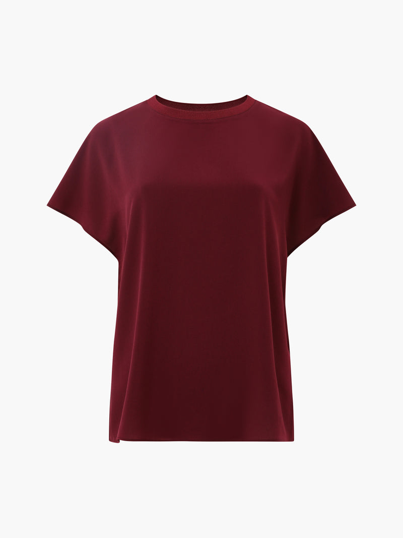 Crepe Light Crew Neck Top