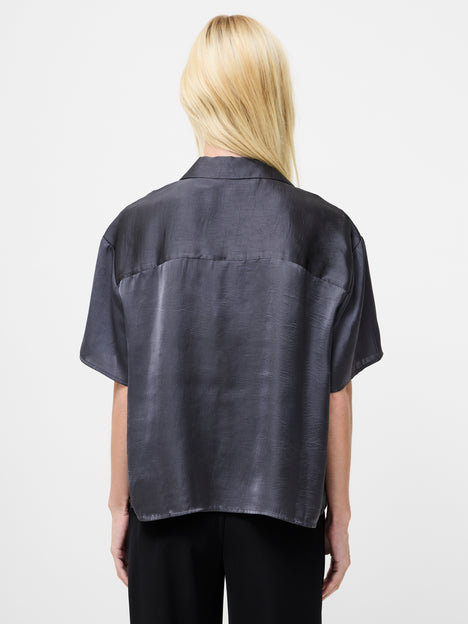 Blaine Hammered Satin Short Sleeved Shirt