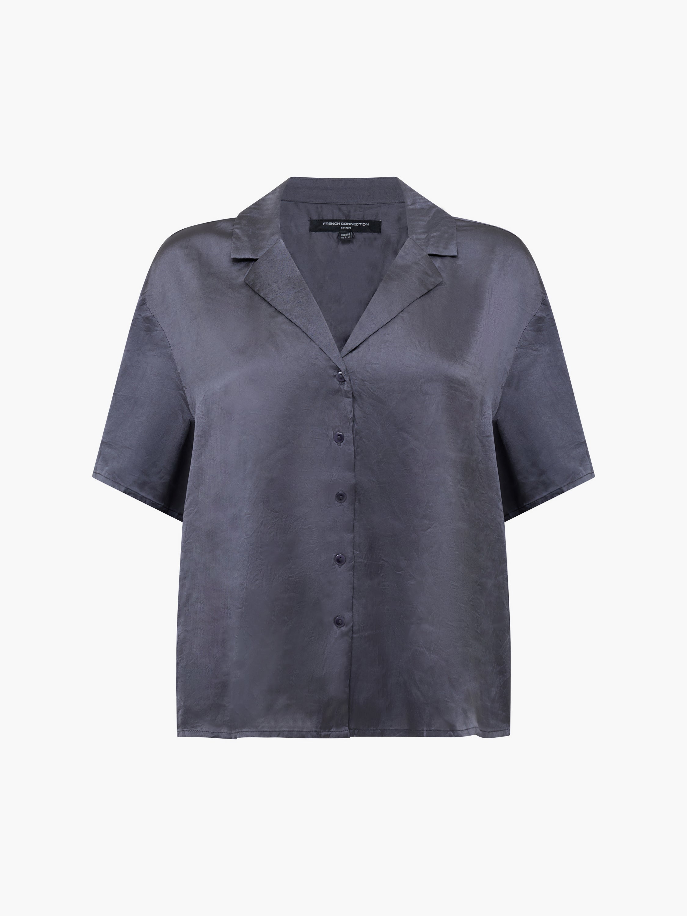 Blaine Hammered Satin Short Sleeved Shirt
