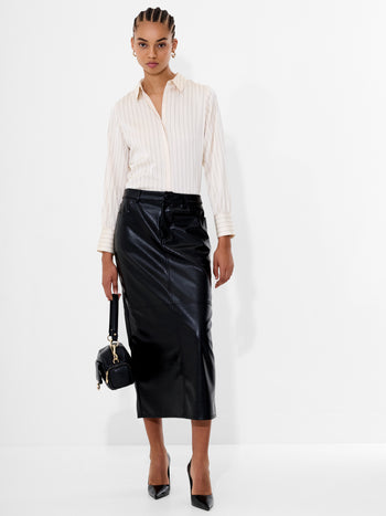 Satin Pinstripe Blouse