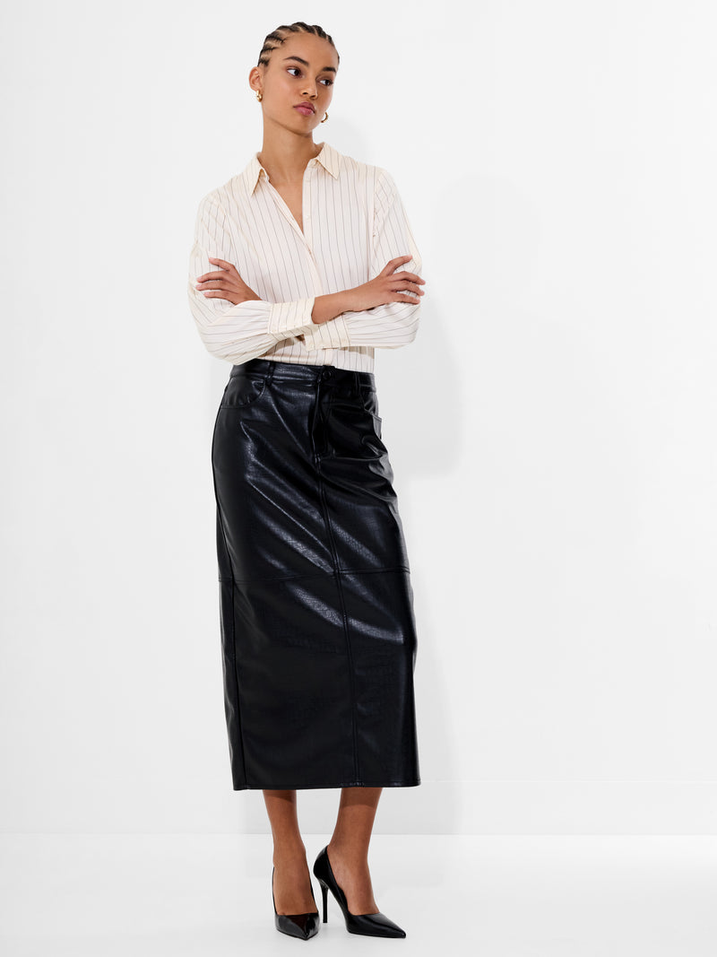 Satin Pinstripe Blouse