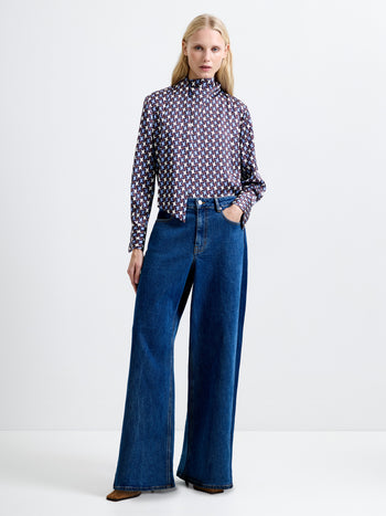 Gloria Dolly Long Sleeve Scarf Blouse