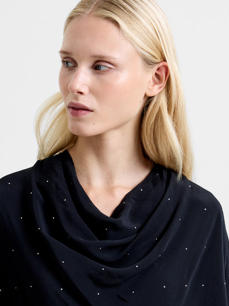 Renaya Diamante Draped Blouse