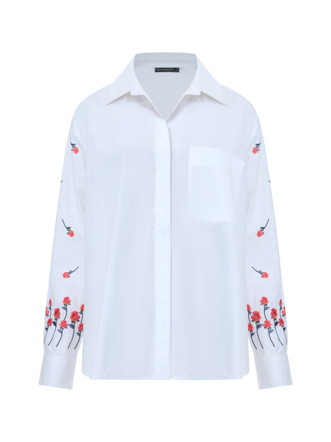 Embroidery Detailed Long Sleeve Shirt