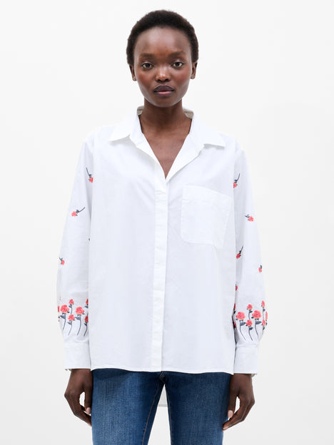 Embroidery Detailed Long Sleeve Shirt