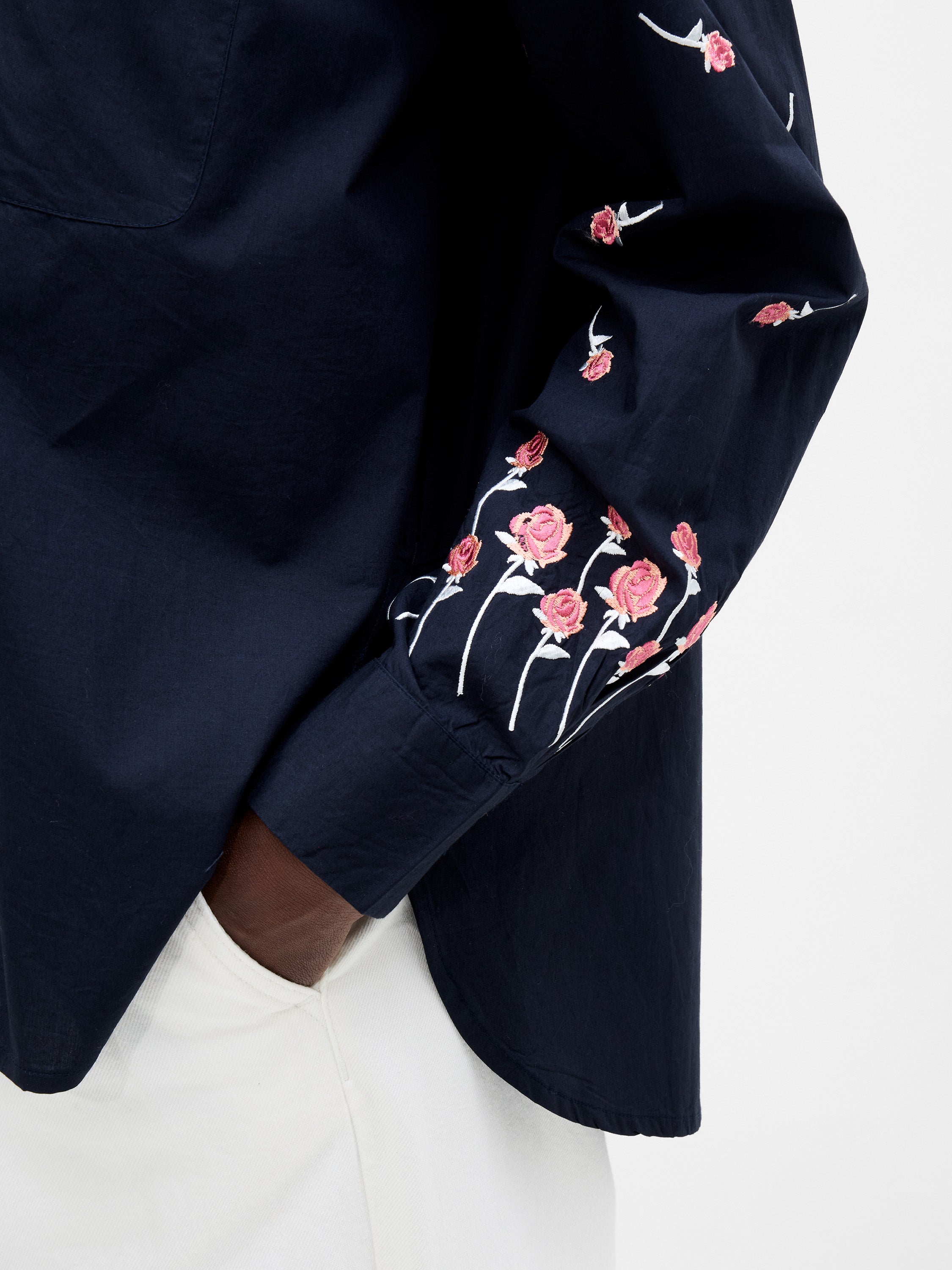 Embroidery Detailed Long Sleeve Shirt